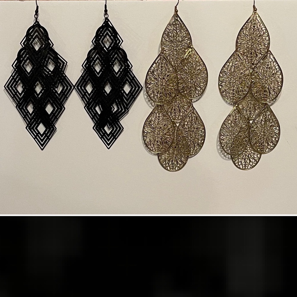2/$10 Oversized Dangling Earrings